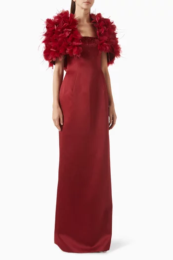 Ruffled Feather Gown