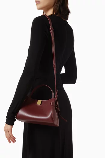 Mini Gyoza To-handle Bag in Leather