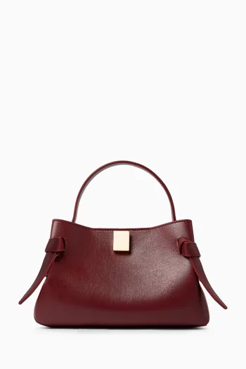 Mini Gyoza To-handle Bag in Leather