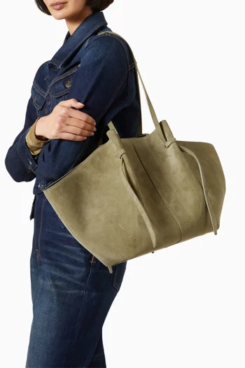 Large Mochi Tote Bag in Suede