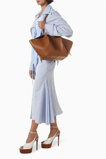 Large Mochi Tote Bag in Grained Leather