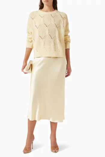 Miranda Midi Skirt in Silk