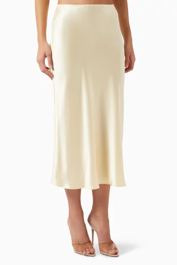 Miranda Midi Skirt in Silk