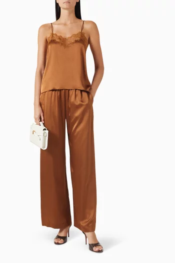 Brynn Wide-leg Pants in Silk