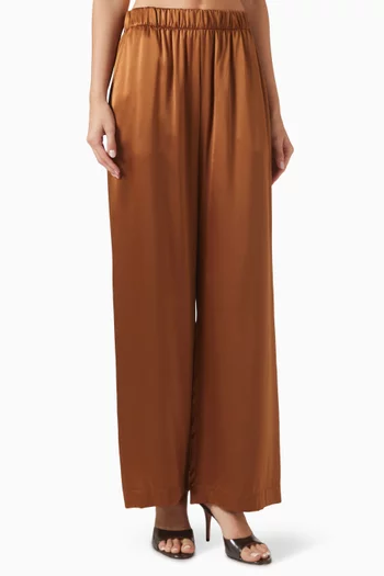 Brynn Wide-leg Pants in Silk