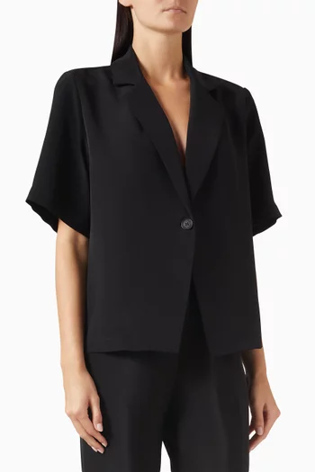 Kaleen Collared Top in Silk