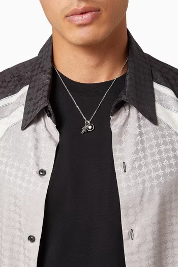 Stoned Necklace in Sterling Silver