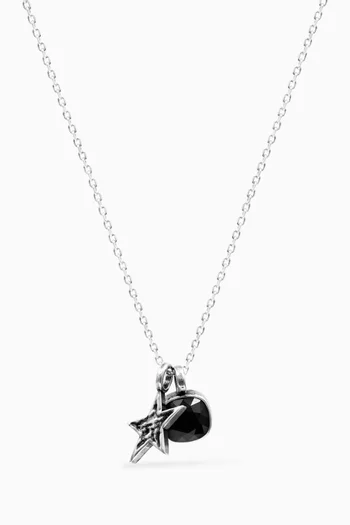 Stoned Necklace in Sterling Silver