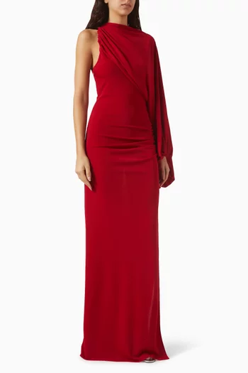 Selene One-shoulder Maxi Dress in Jersey