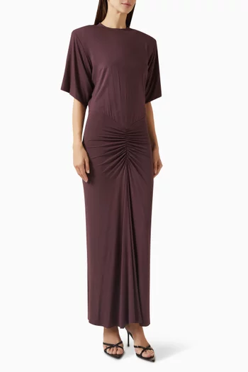 Lennox Ruched Dress in Jersey