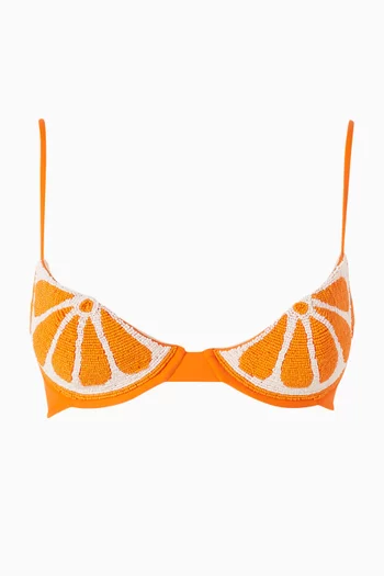 Orange Slice Bikini Top