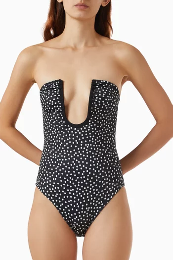 Polka-dot U One-piece Swimsuit