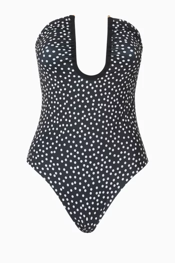 Polka-dot U One-piece Swimsuit