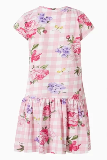 Floral Gingham Dress