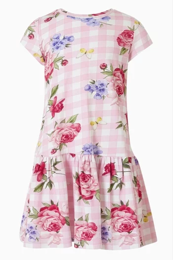 Floral Gingham Dress