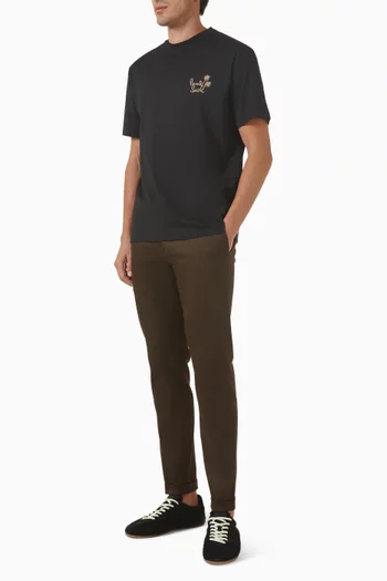 Flock Print T-shirt in Cotton