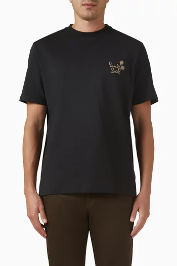 Flock Print T-shirt in Cotton