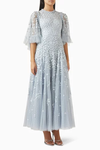 Scatter Blossom Ankle Gown