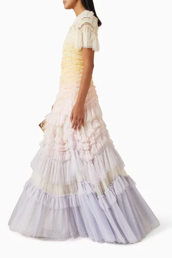 Wild Rose Ombre Short Sleeve Gown