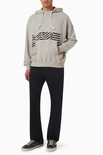 Unisex Vintage Flag Hoodie in Cotton