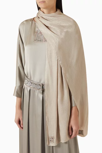 Bead-embellished Scarf in Silk