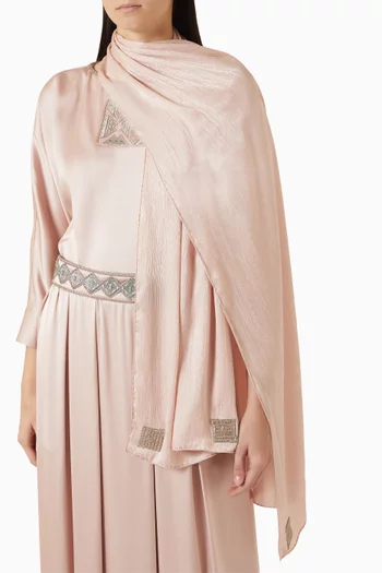 Bead-embellished Scarf in Silk