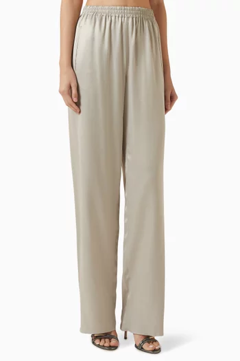 Tapered Pants in Wool-blend