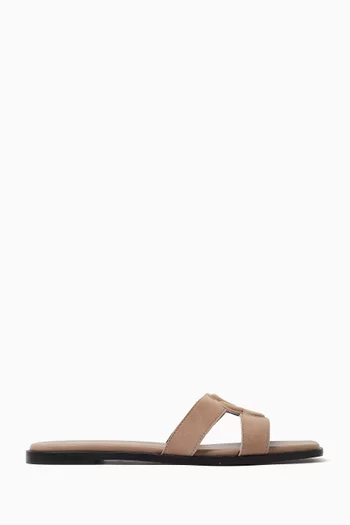 Double B Monogram Slides in Suede