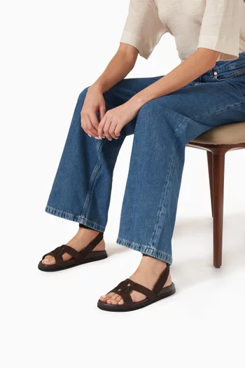 Double B Monogram Sandals in Suede