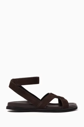 Double B Monogram Sandals in Suede