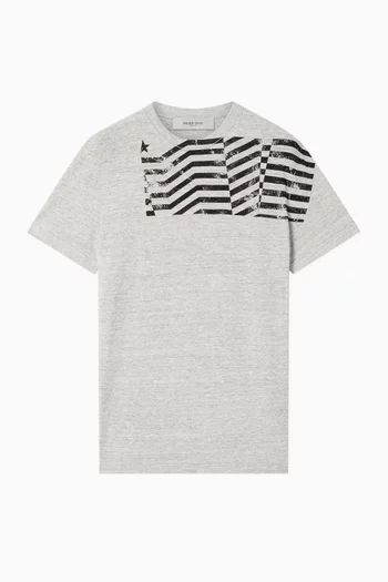 Unisex Flag Print T-shirt in Cotton