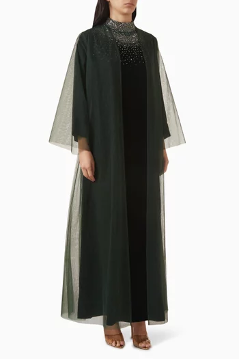 3-piece Abaya Set in Velvet