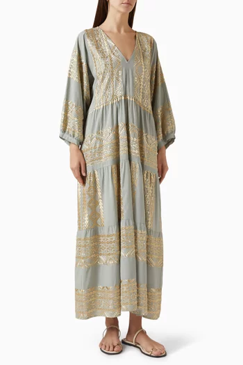 Embroidered Maxi Dress