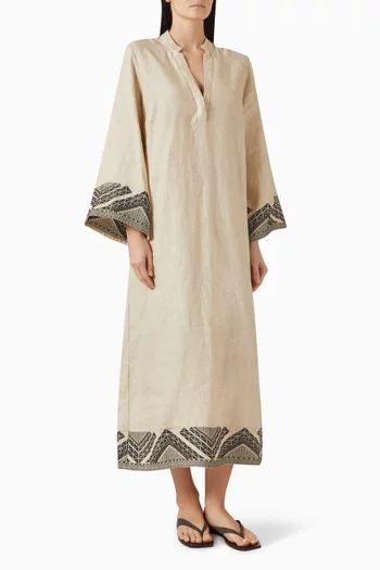 Embroidered Midi Dress