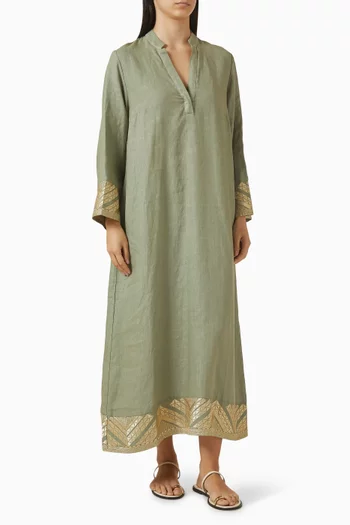 Embroidered Midi Dress