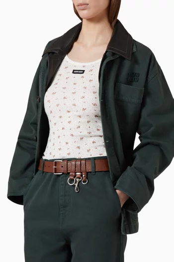 Belt with Keyring in Leather