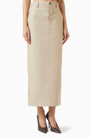 Drill Column Skirt in Cotton