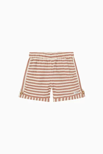 Kaatio Shirred Shorts in Organic Cotton-viscose