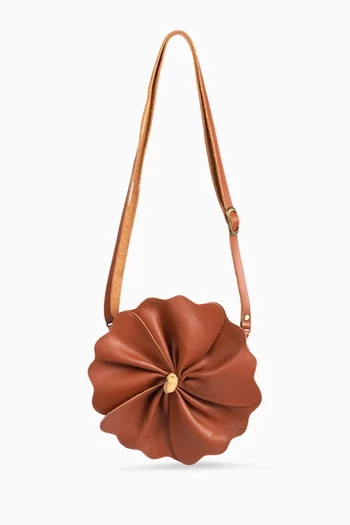 Toto Hibiscus Shoulder Bag in Leather