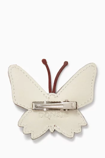 Zaza Sky Hairclip in Metallic Leather