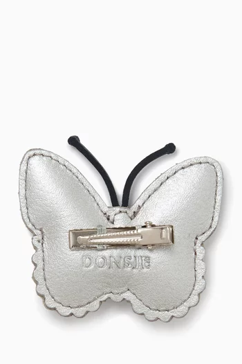 Alja Hairclip in Metallic Leather