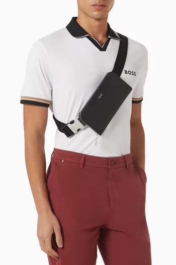 Logo Lettering Belt Bag in Leather