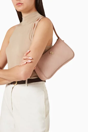 Double B Monogram Shoulder Bag in Suede