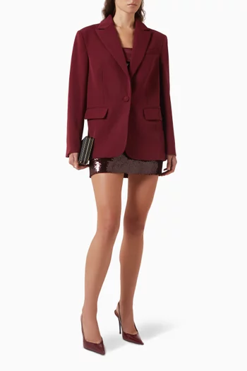 Katherine Oversized Plunge-Neck Blazer
