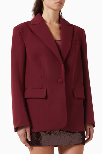 Katherine Oversized Plunge-Neck Blazer