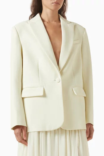 Katherine Oversized Plunge-Neck Blazer