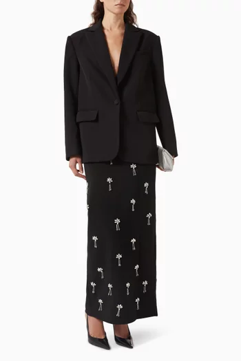 Katherine Oversized Plunge-Neck Blazer