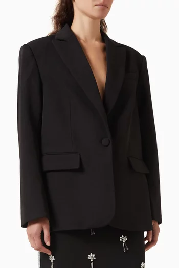 Katherine Oversized Plunge-Neck Blazer