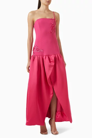 Noralyn Floral-applique Gown