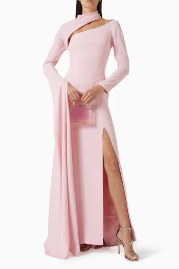 Slit Gown in Crepe